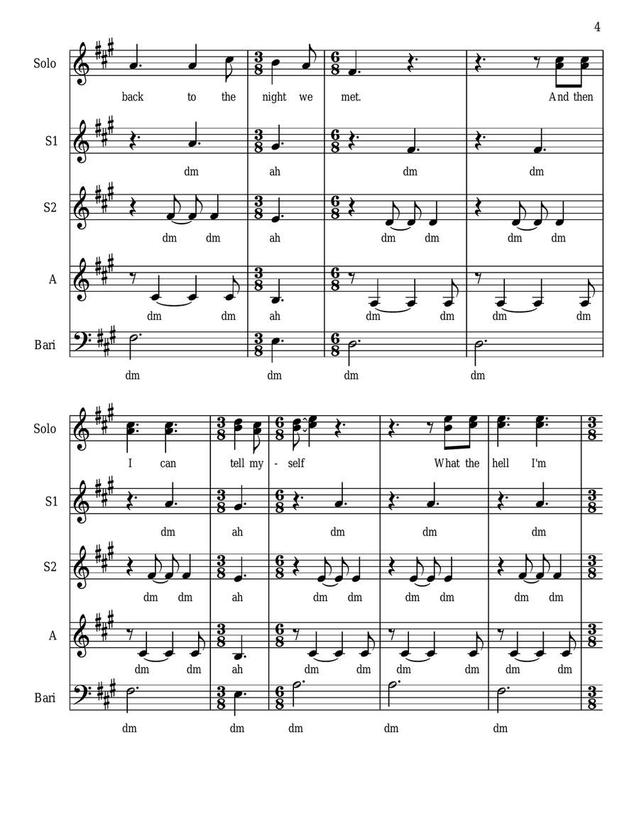 The Night We Met The Night We Met 3-Part scores gallery preview page 4