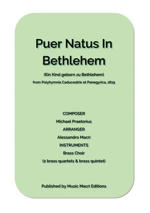 Book cover for Puer Natus In Bethlehem (Ein Kind geborn zu Bethlehem)