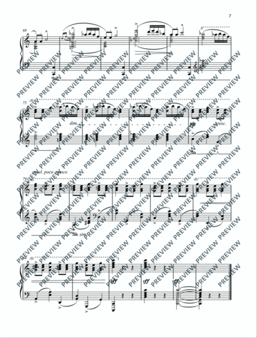 Three Fours Piano Solo scores gallery preview page 8