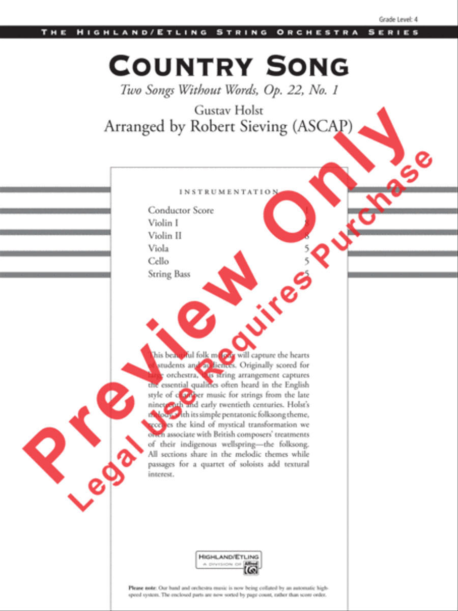 Country Song Country Song String Orchestra scores gallery preview page 2