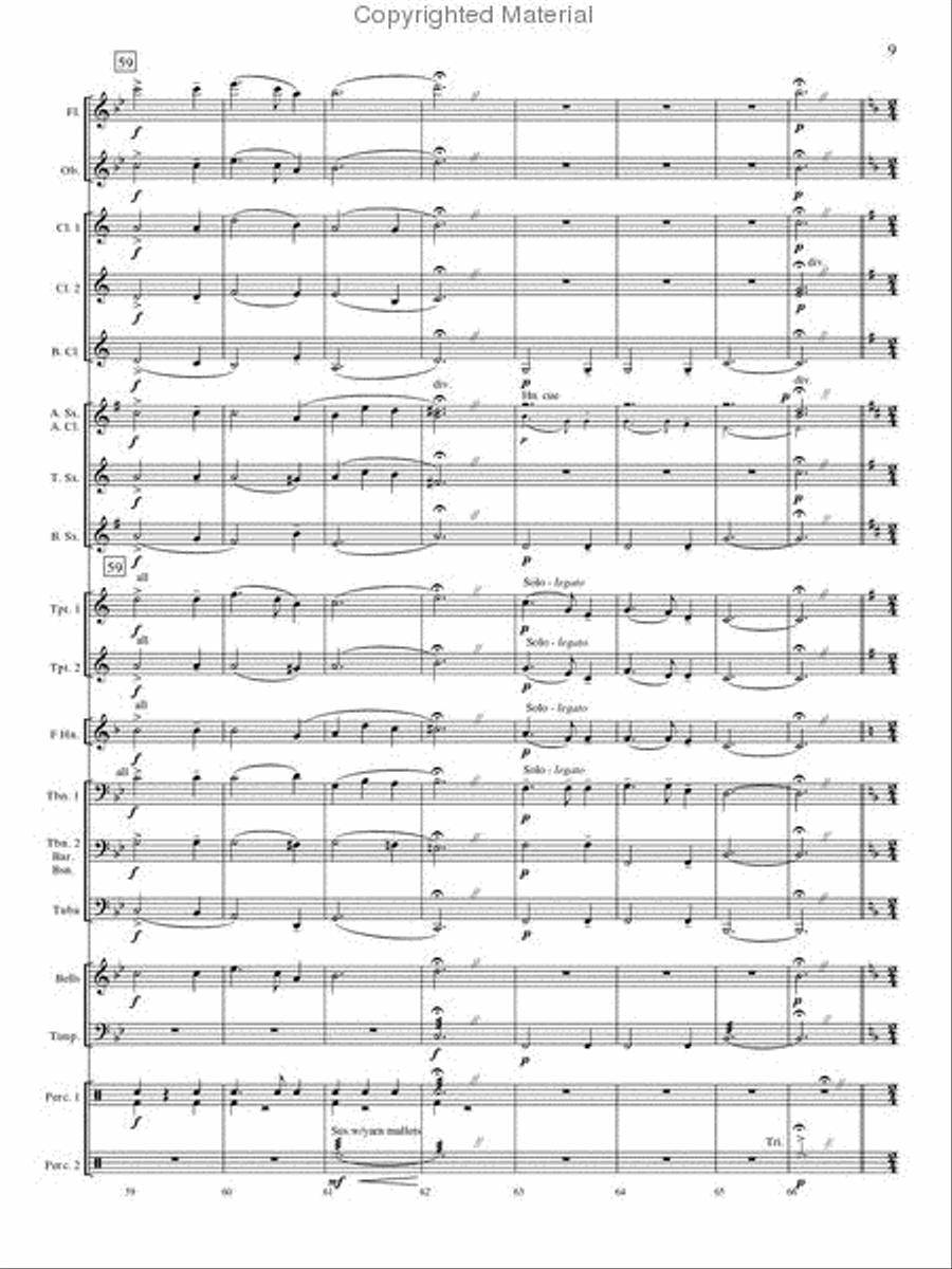 Christmas Bells and Brass Concert Band scores gallery preview page 9