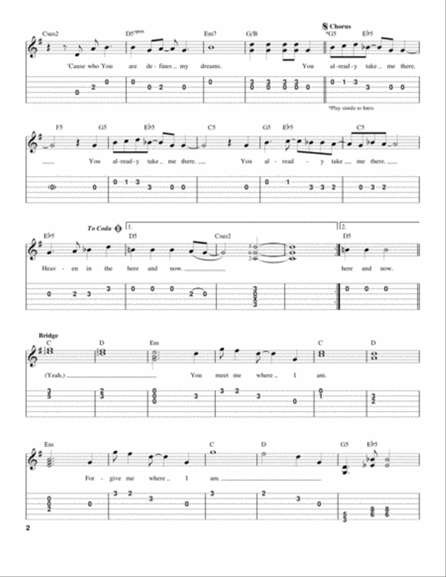 You Already Take Me There Guitar Tablature scores gallery preview page 2