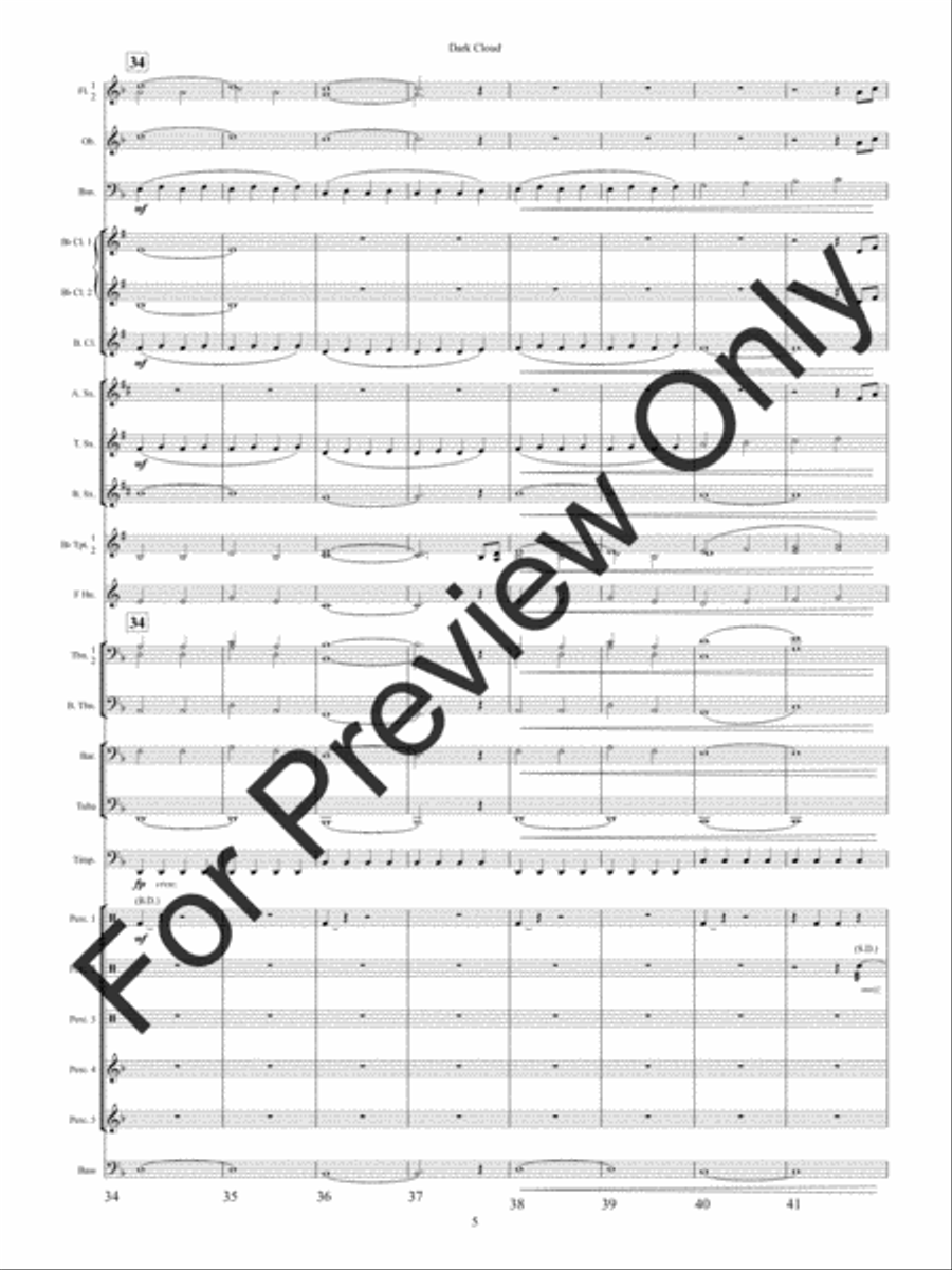 Dark Cloud Concert Band scores gallery preview page 8