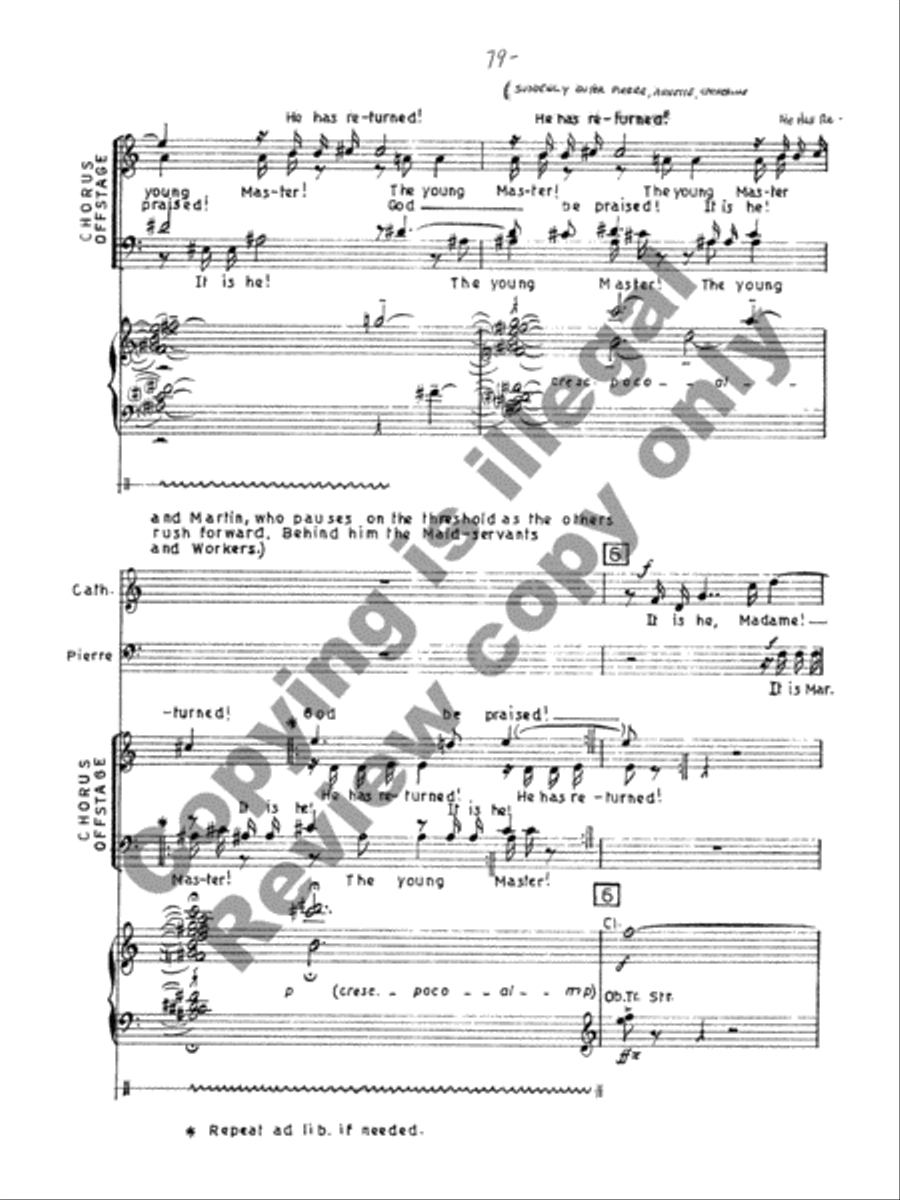 The Wife of Martin Guerre Choir scores gallery preview page 19