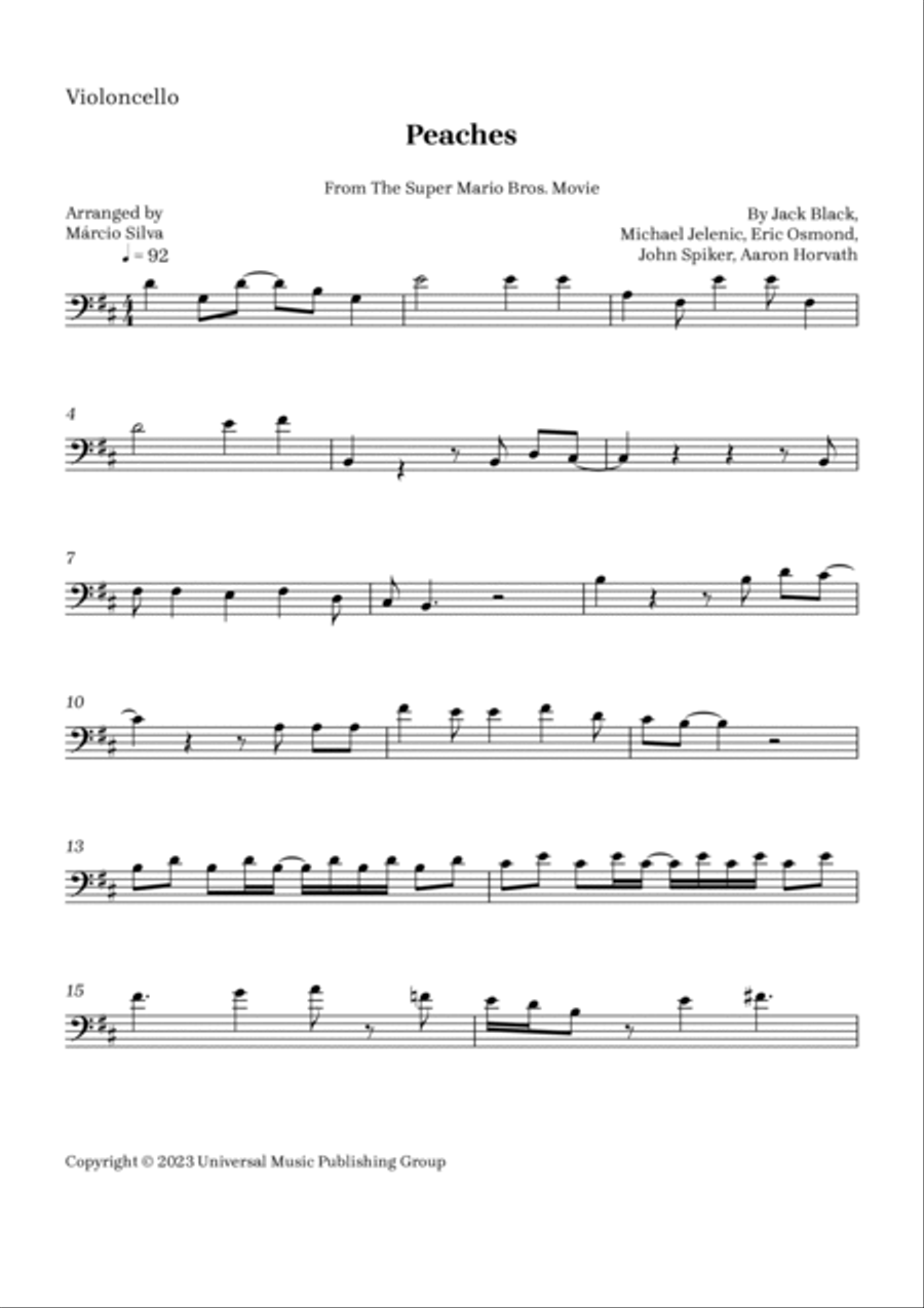 Peaches Piano scores gallery preview page 4