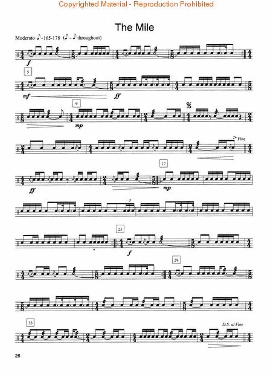 40 Intermediate Snare Drum Solos Percussion scores gallery preview page 4