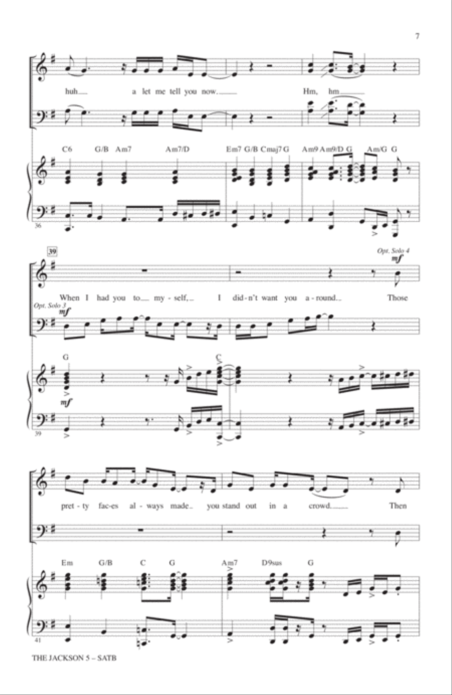 The Jackson 5 (from Motown the Musical) 4-Part scores gallery preview page 6