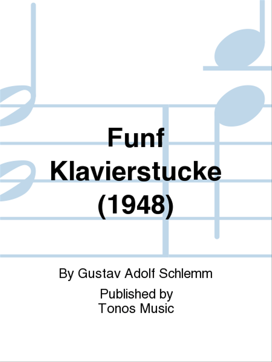Funf Klavierstucke (1948) Piano Solo scores gallery preview page 1