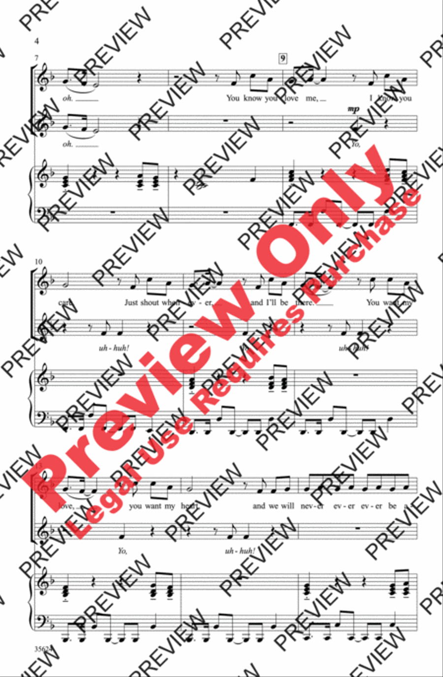 Baby! A Medley of Justin Bieber Hits 2-Part scores gallery preview page 4