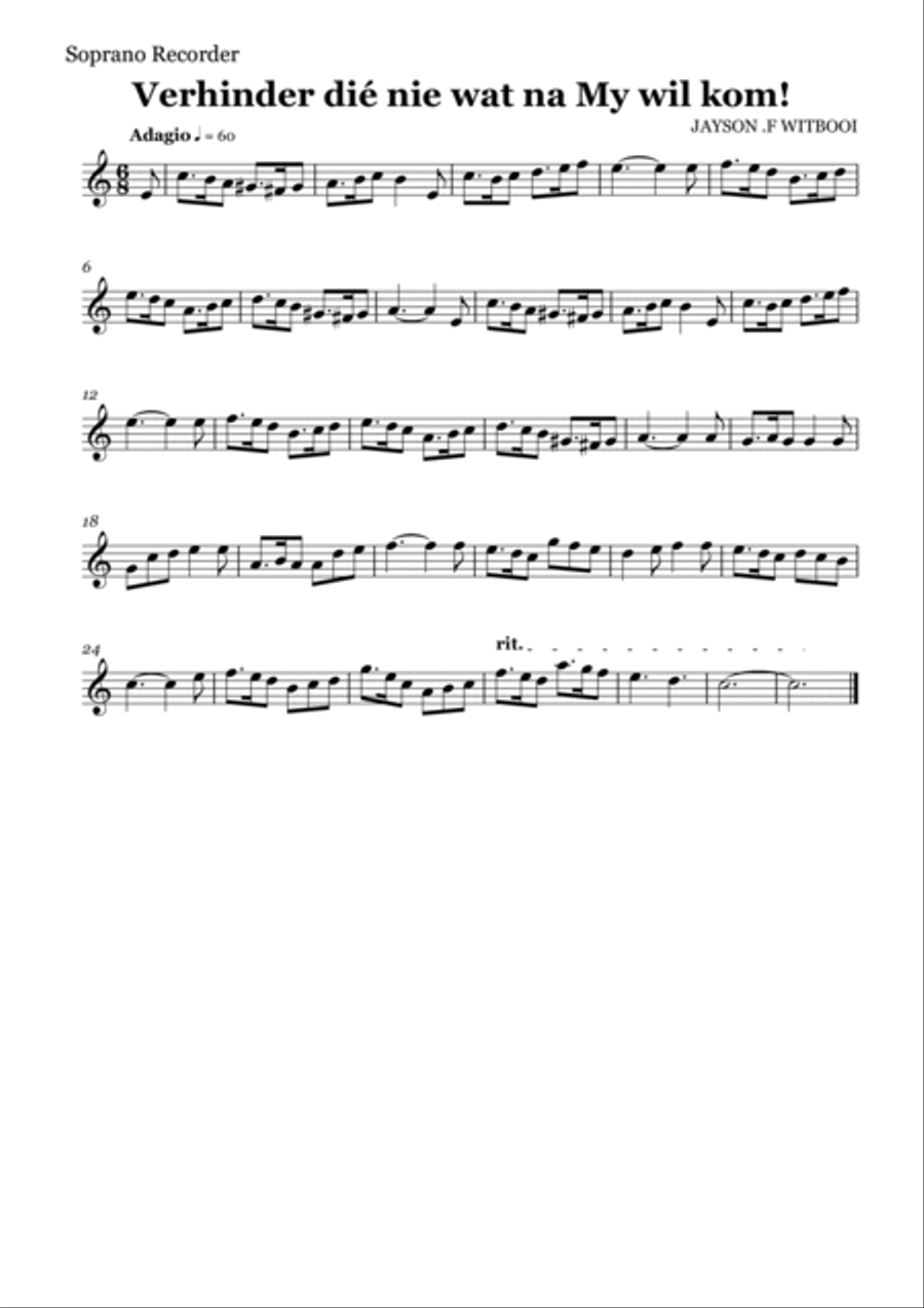 Recorder Quartet Sonata 2 mov II Adagio Recorder scores gallery preview page 4