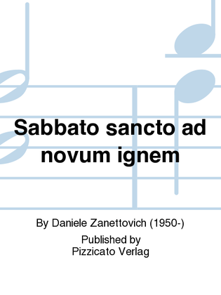 Sabbato sancto ad novum ignem
