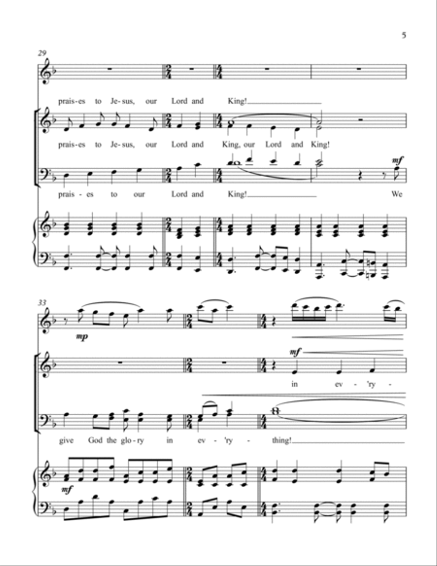 We Are The Body of Christ (SATB, Piano, Opt. Flute) 4-Part scores gallery preview page 5