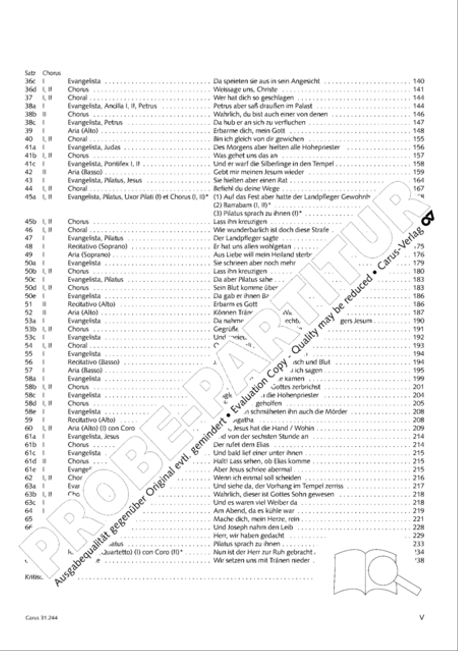 St. Matthew Passion (Matthaus-Passion) 4-Part scores gallery preview page 6