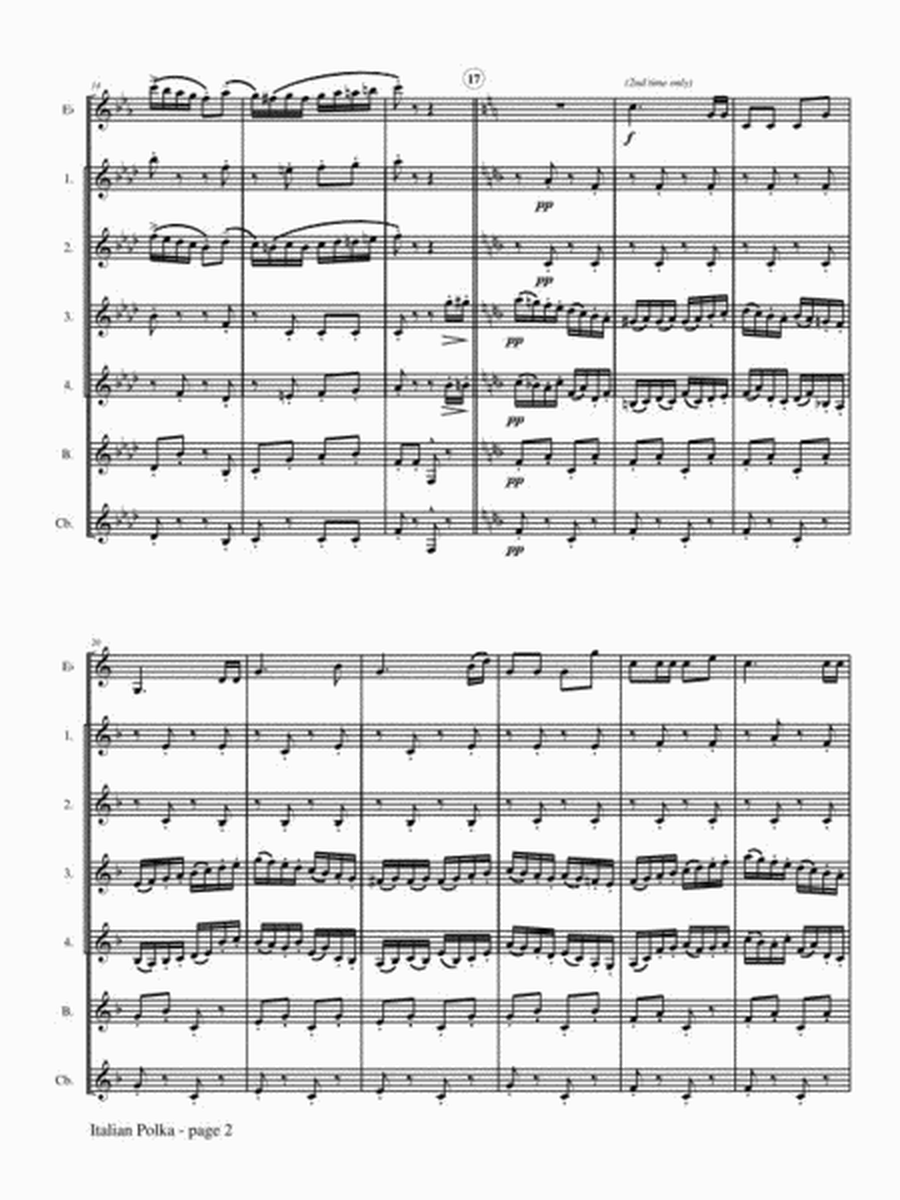 Italian Polka for Clarinet Choir