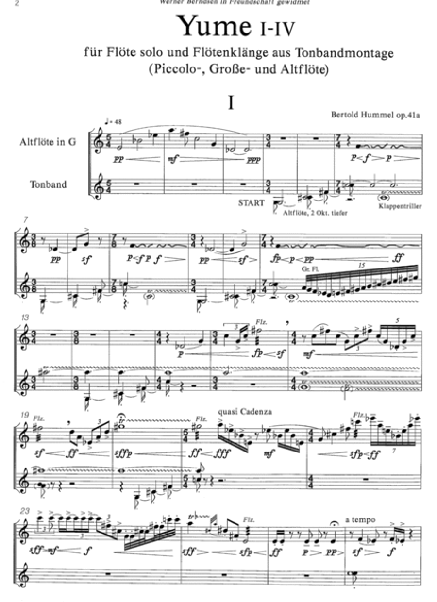 Yume I-IV, Op. 41a (1971) Small Ensemble scores gallery preview page 2