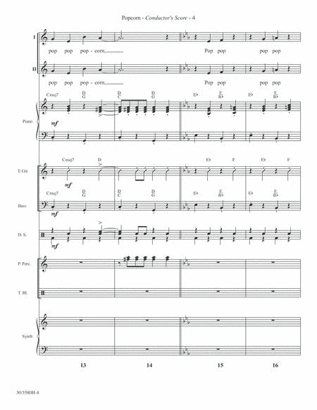 Popcorn - Instrument Score and Parts