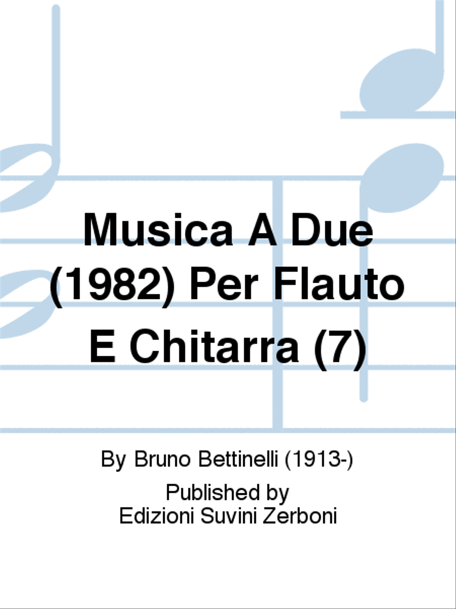 Musica A Due (1982) Per Flauto E Chitarra (7) Flute scores gallery preview page 1