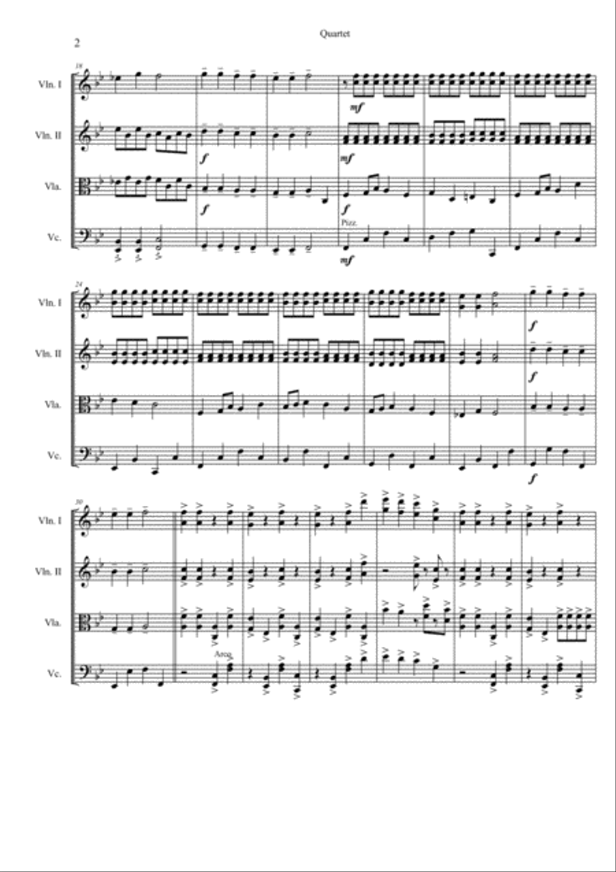 Mixolydian Quartet - Strings String Quartet scores gallery preview page 2