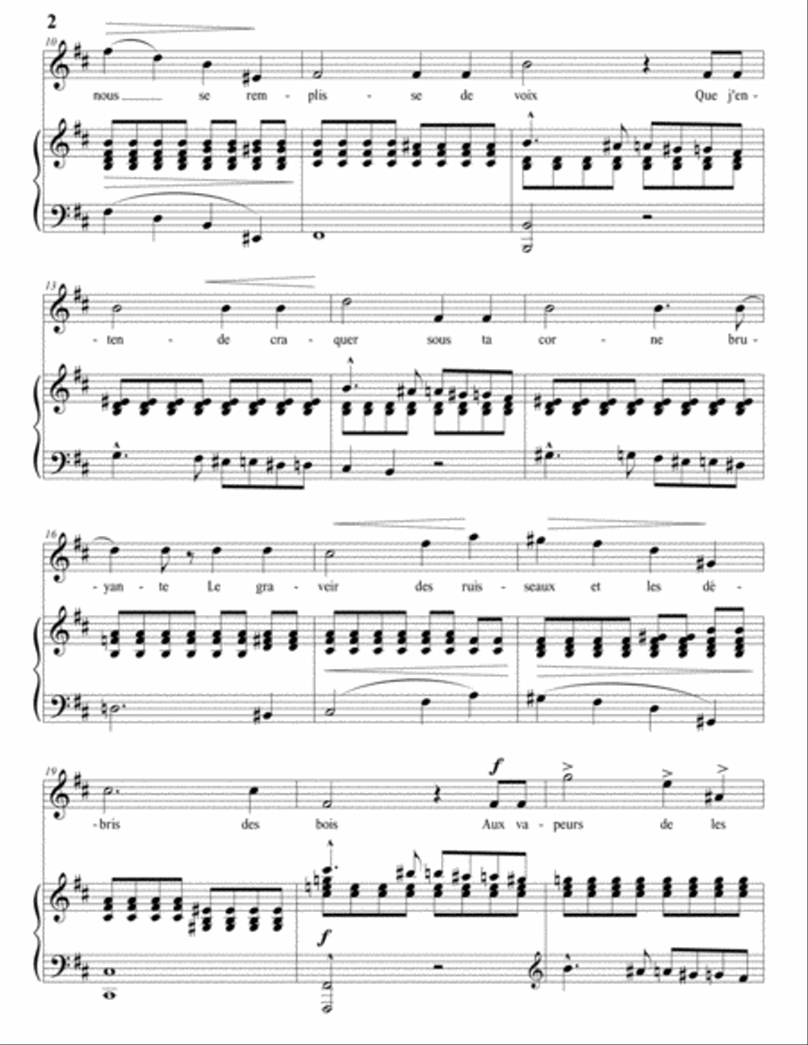 DUPARC: Le galop (transposed to B minor) Voice scores gallery preview page 3