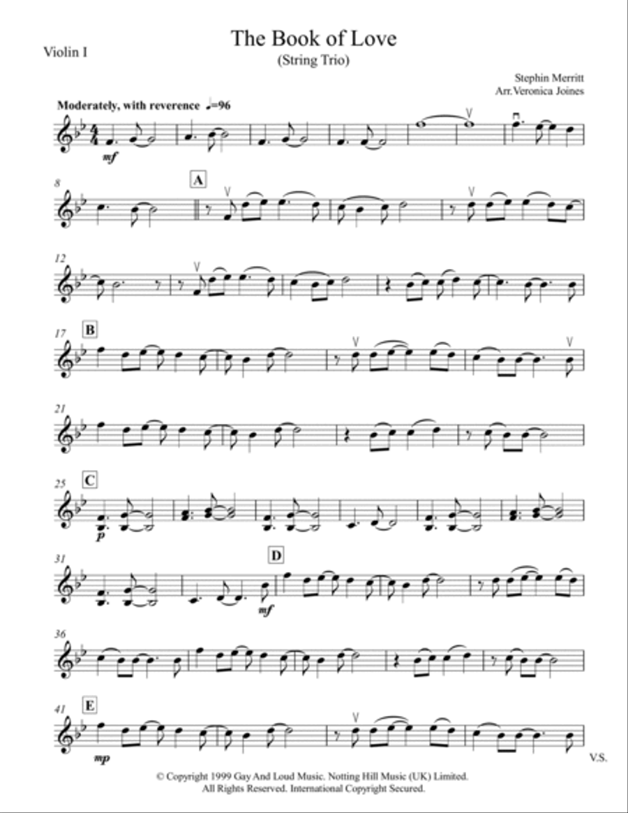 The Book Of Love String Trio scores gallery preview page 5