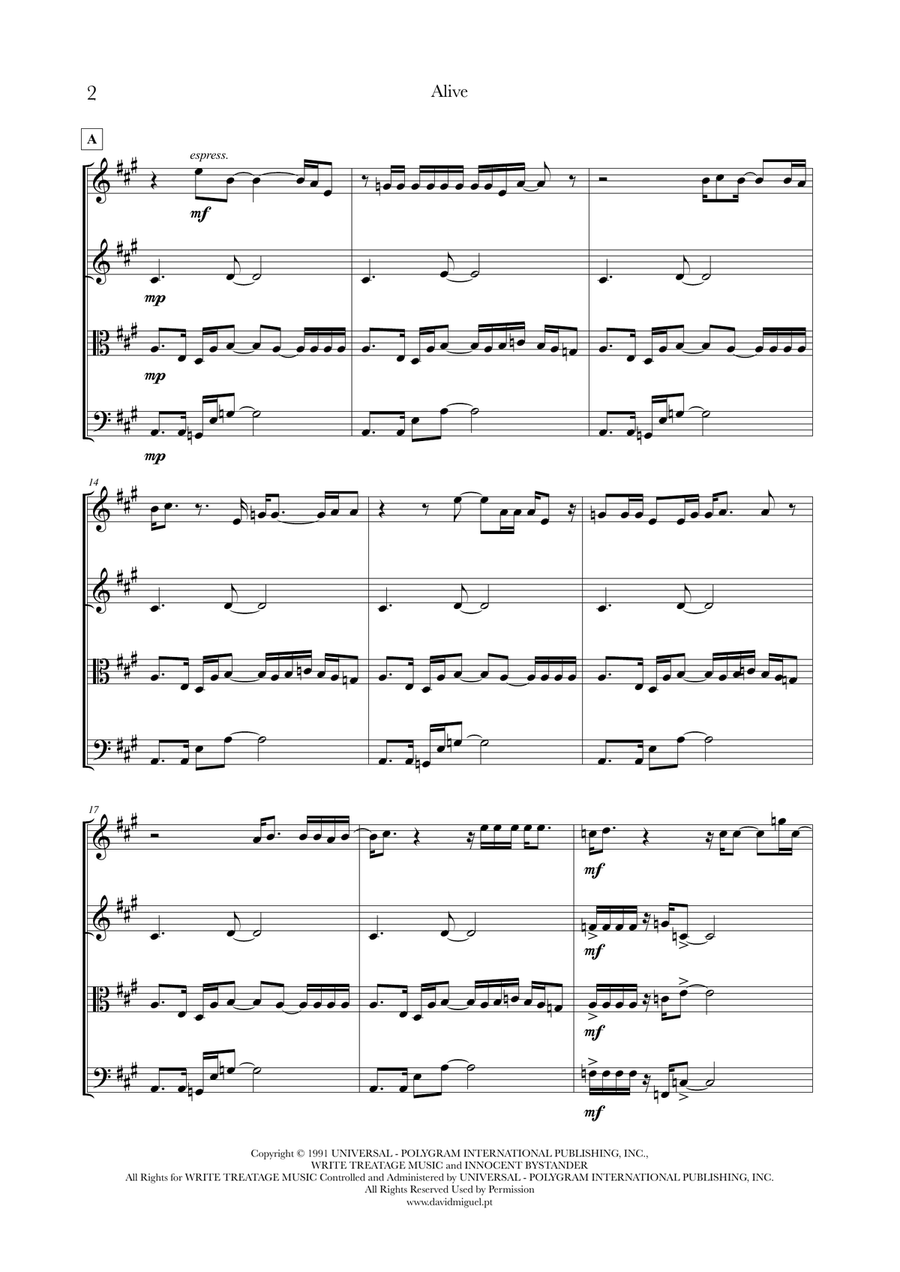 Alive String Quartet scores gallery preview page 2