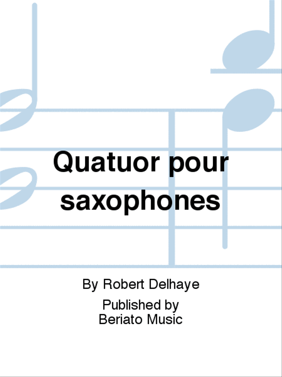 Quatuor pour saxophones Saxophone Quartet scores gallery preview page 1