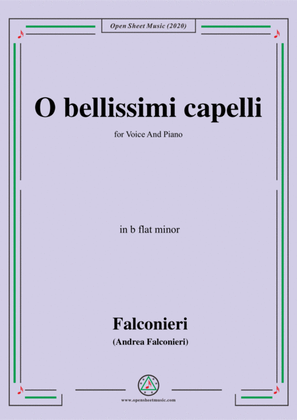 Book cover for Falconieri-O bellissimi capelli,in b flat minor,for Voice and Piano