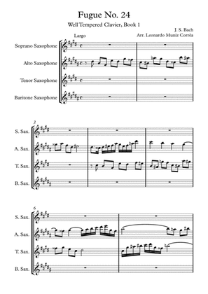 Fugue No. 24 - Well Tempered Clavier, Book 1 - J. S. Bach