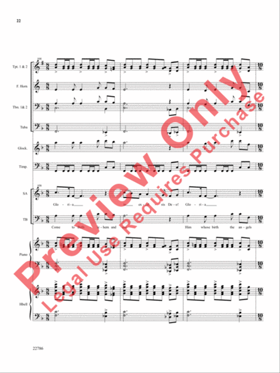Gloria for Christmas Choir scores gallery preview page 23