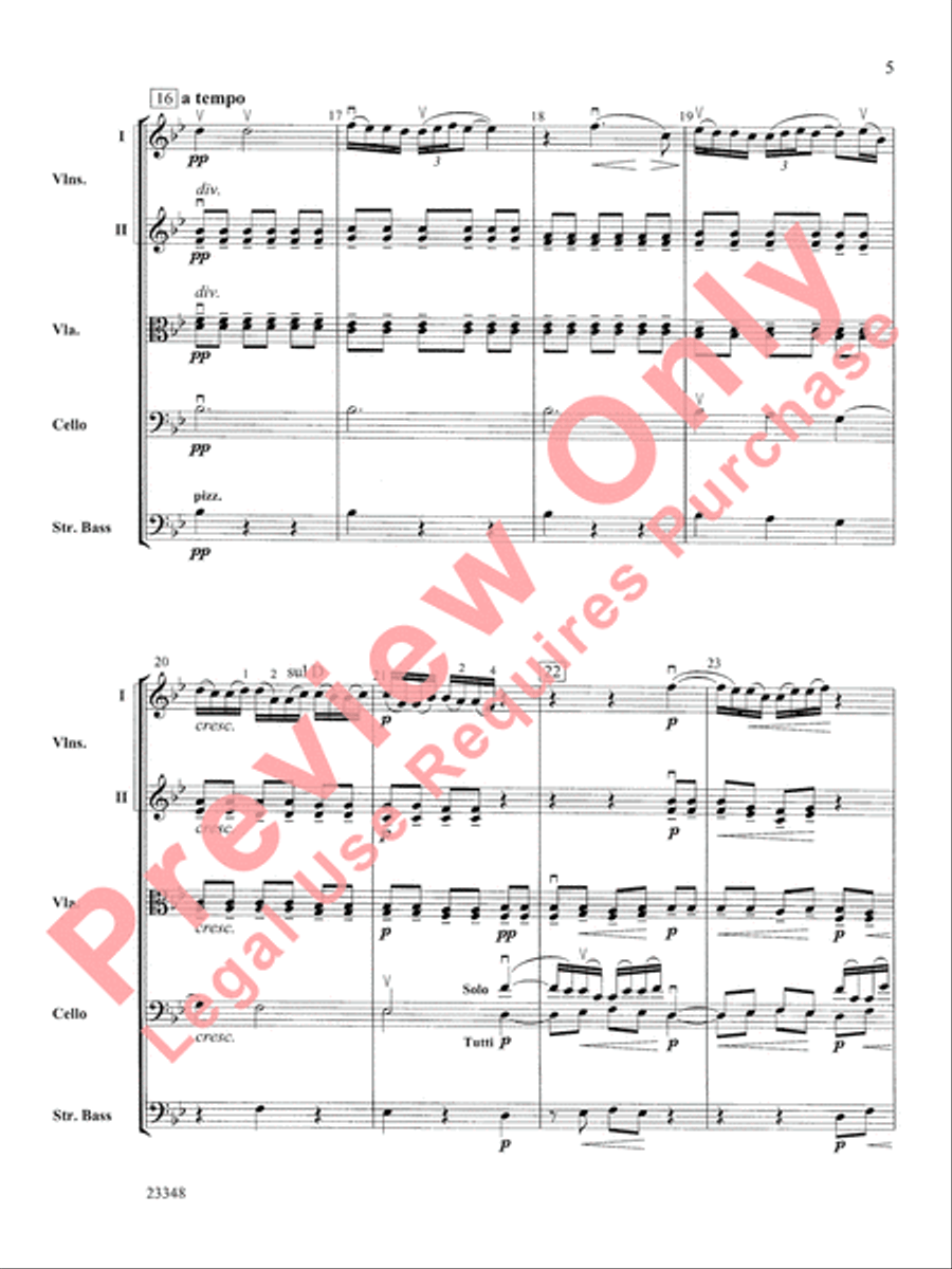 Air and Rigaudon String Orchestra scores gallery preview page 6