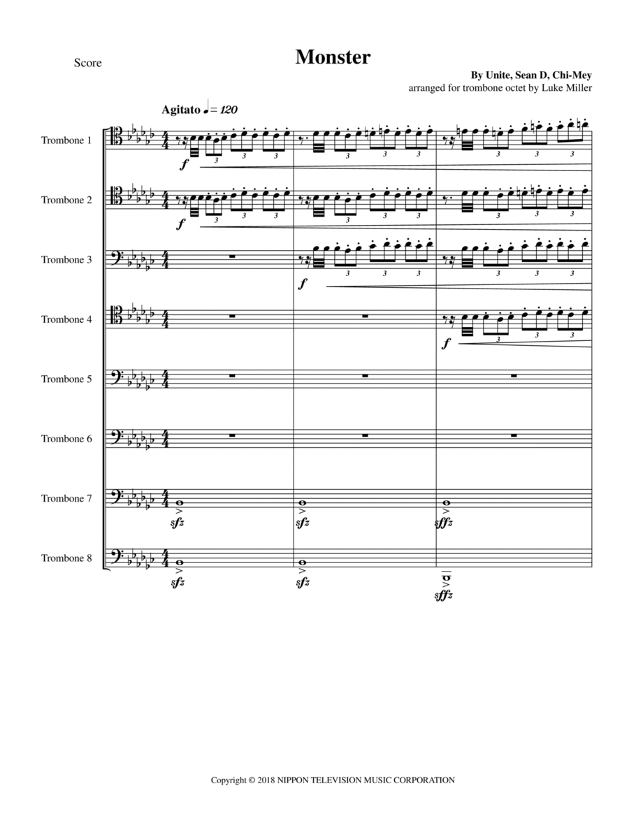 Monster Trombone Solo scores gallery preview page 1