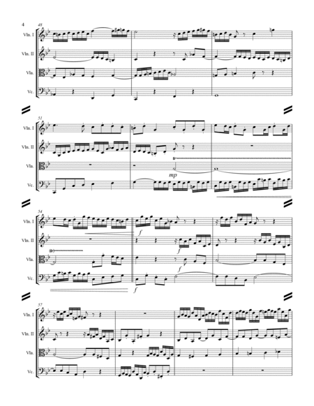 Bach - Fugue in G minor - “Little Organ Fugue” (for String Quartet) image number null