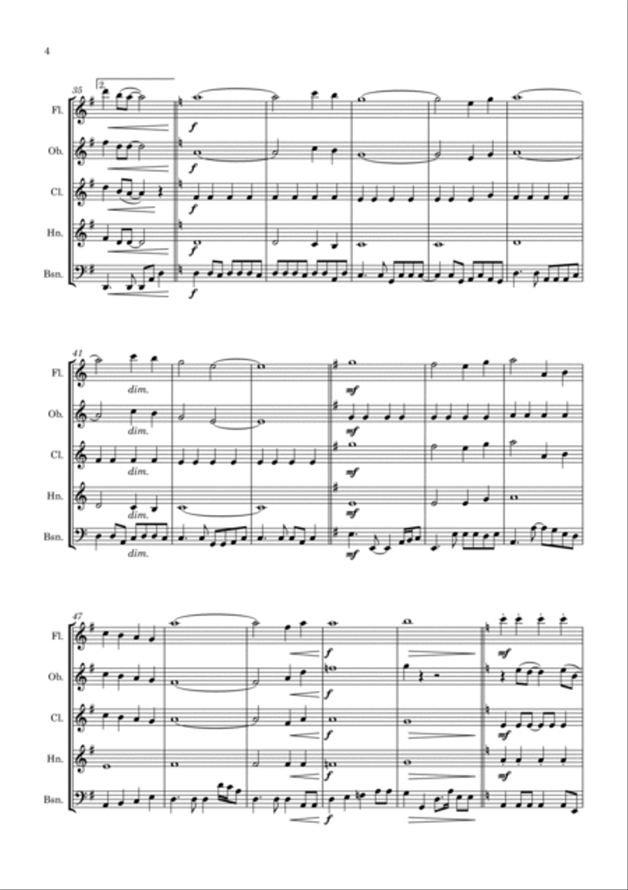 Now And Then Woodwind Quintet scores gallery preview page 5