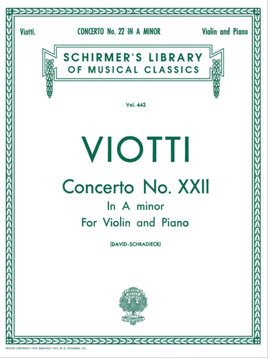 Concerto No. 22 in A Minor Orchestra scores gallery preview page 1