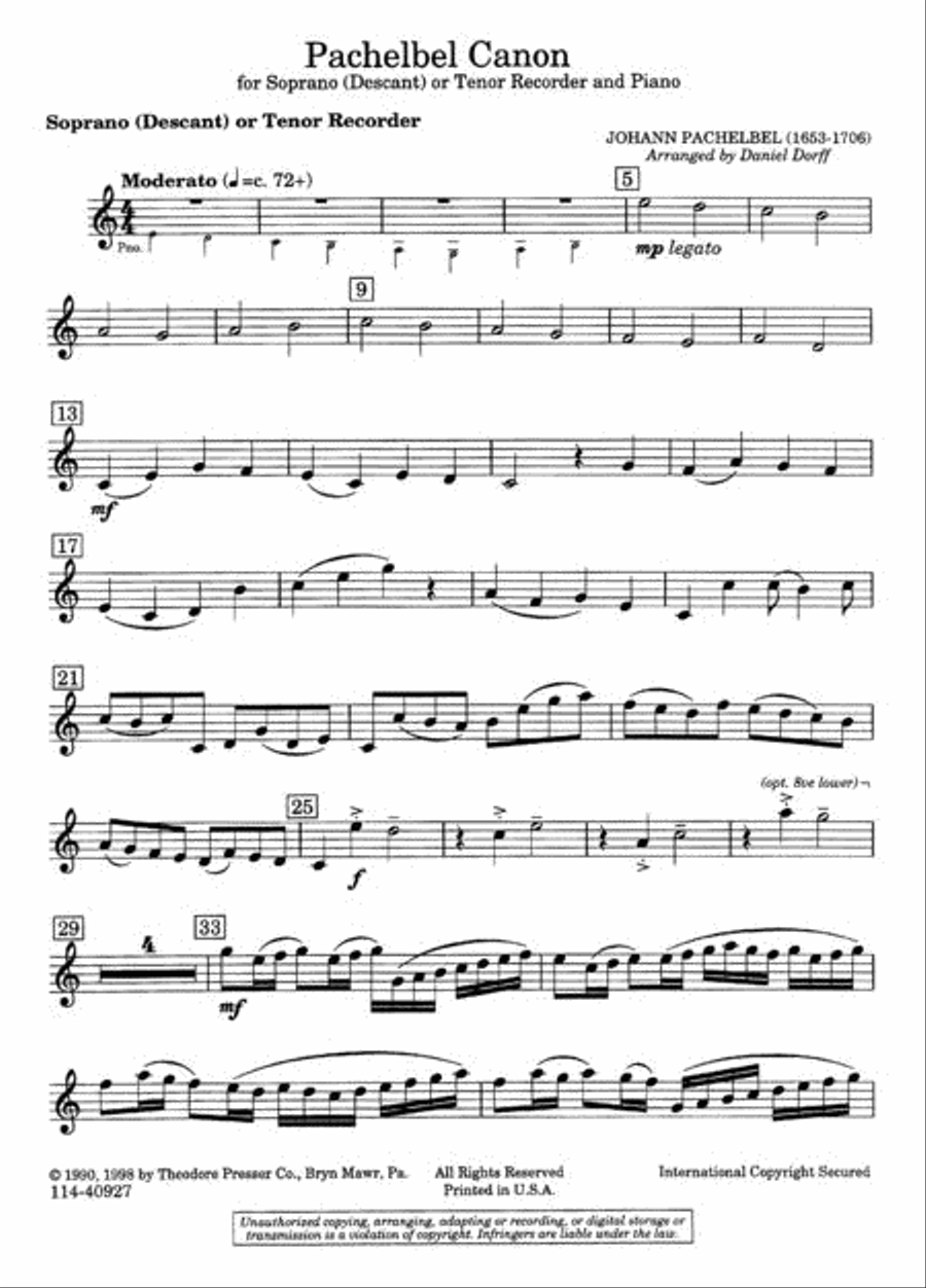 Pachelbel Canon Pachelbel Canon Chamber Music scores gallery preview page 3