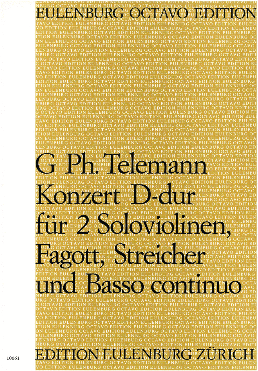 Concerto for 2 violins, bassoon and orchestra String Orchestra scores gallery preview page 1