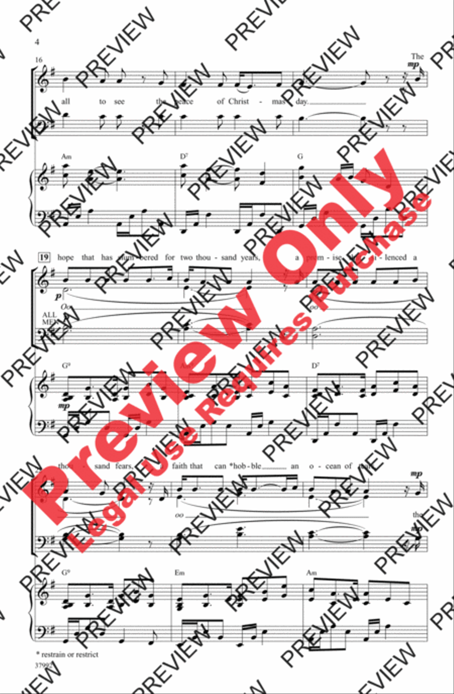 The Peace Carol 4-Part scores gallery preview page 4