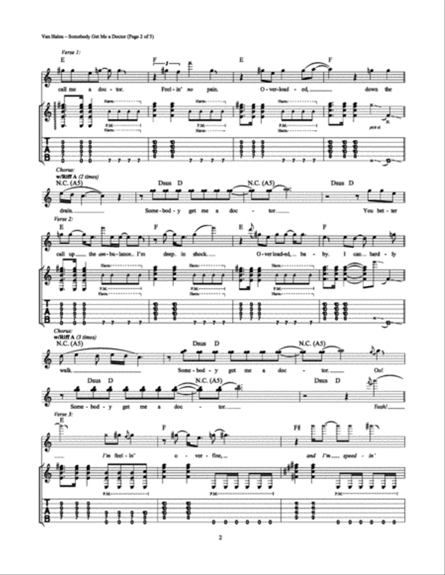 Somebody Get Me a Doctor Electric Guitar scores gallery preview page 2