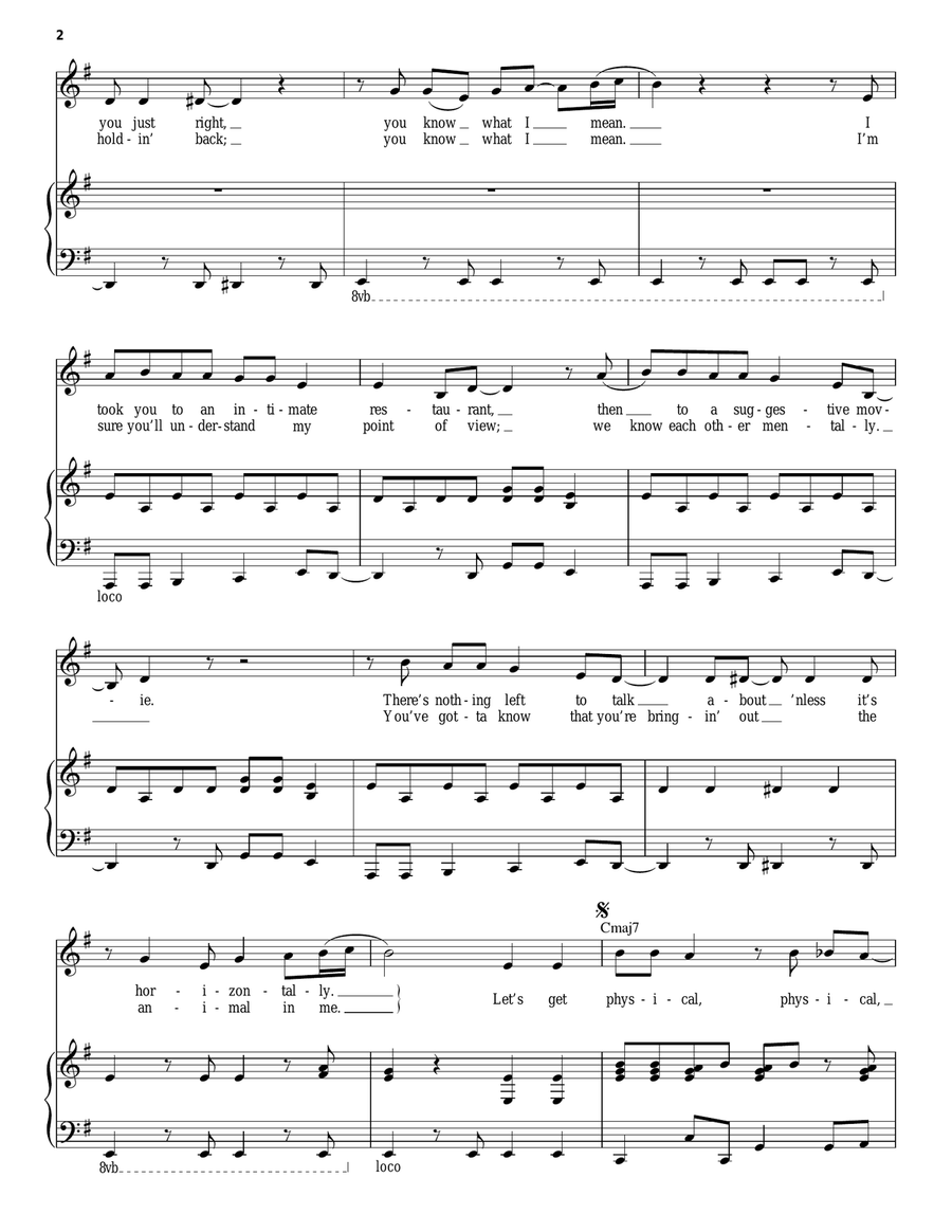 Physical Piano, Vocal scores gallery preview page 2
