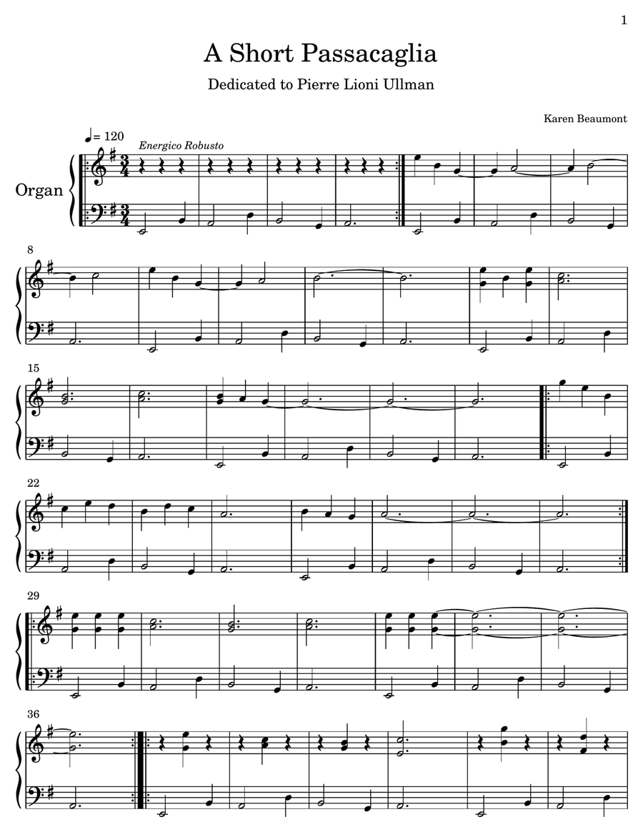 A Short Passacaglia (manuals only) Organ Solo scores gallery preview page 2
