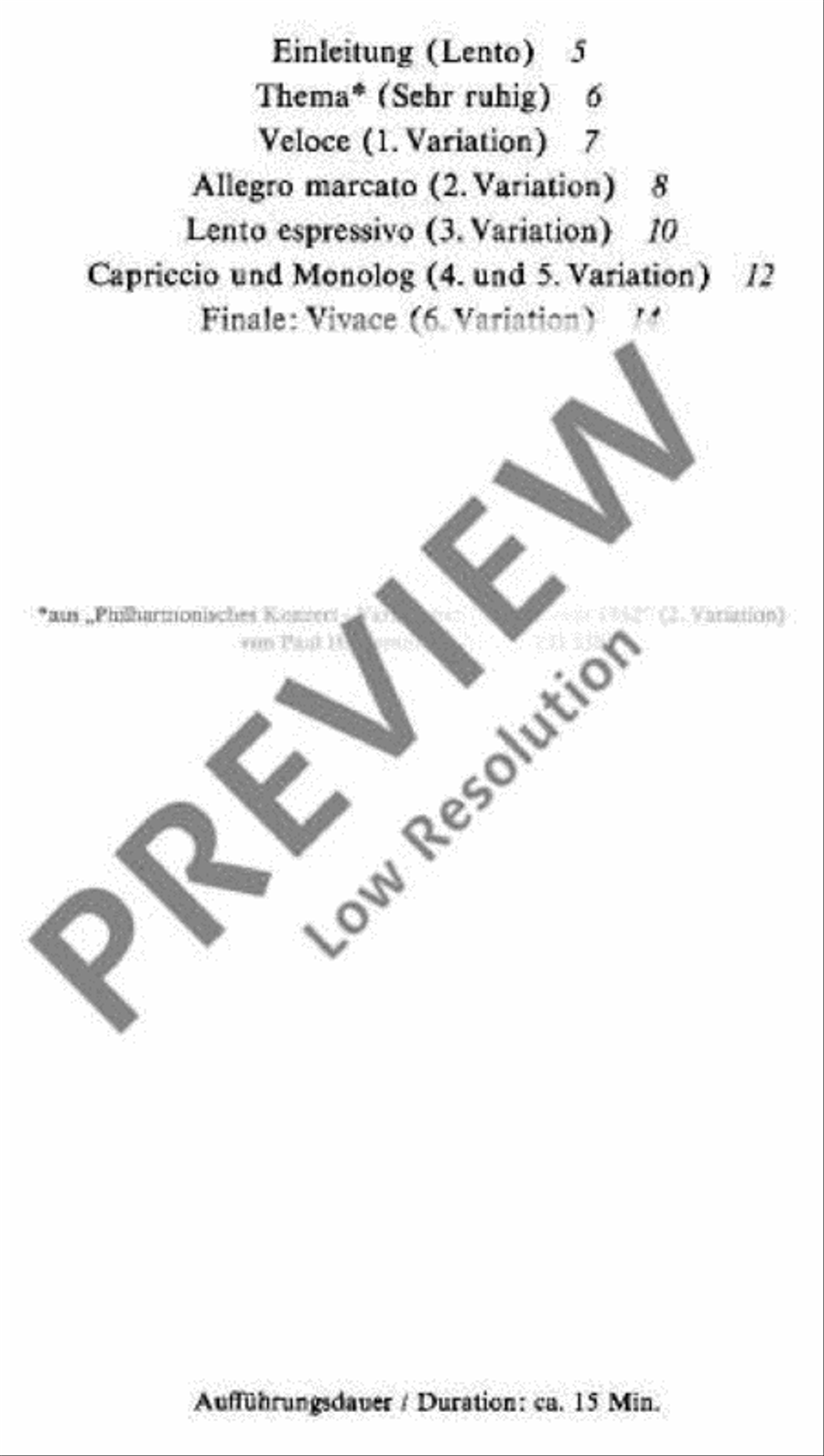 Hindemith Variations English Horn scores gallery preview page 5