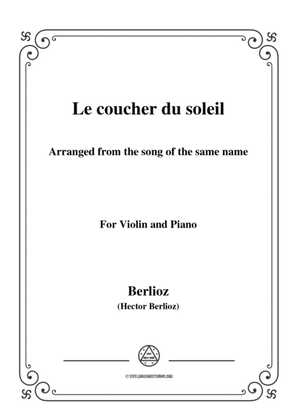 Berlioz-Le coucher du soleil,for Violin and Piano