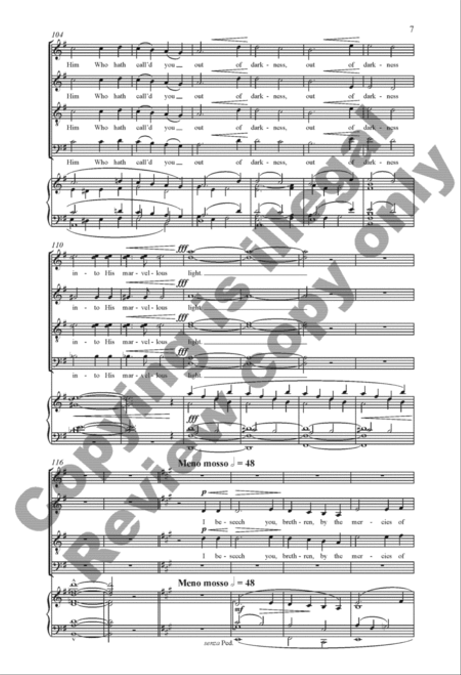 Greater Love Hath No Man (Choral Score) 4-Part scores gallery preview page 8