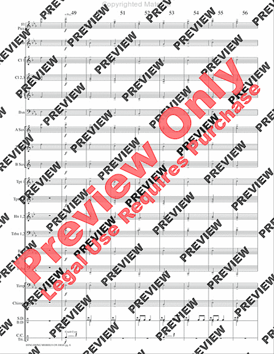 Ding Dong Merrily on High Concert Band scores gallery preview page 9
