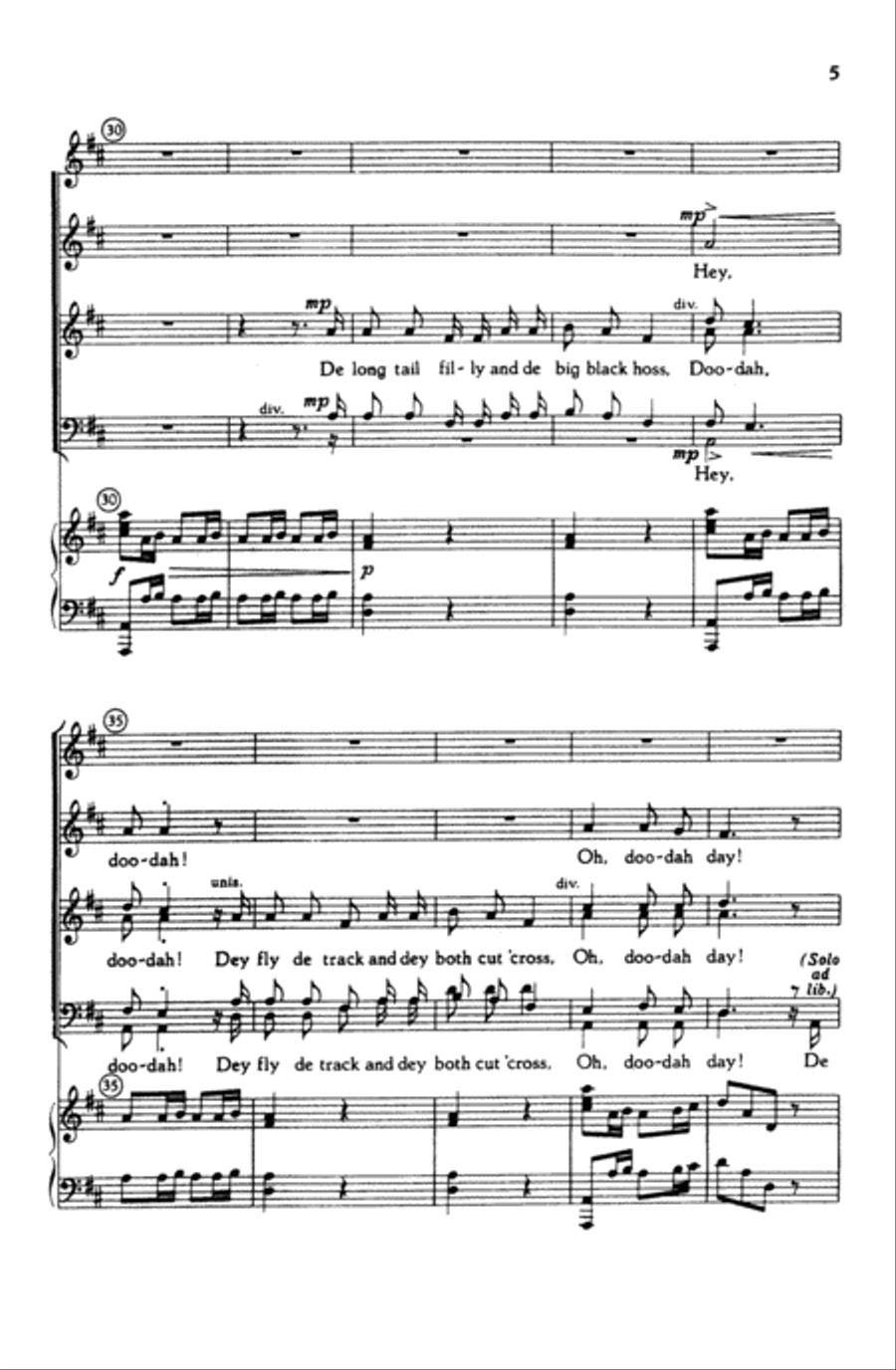 De Camptown Races Choir scores gallery preview page 3