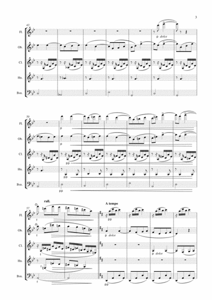 Berceuse from the 'Dolly' Suite by Fauré arr. for wind quintet image number null