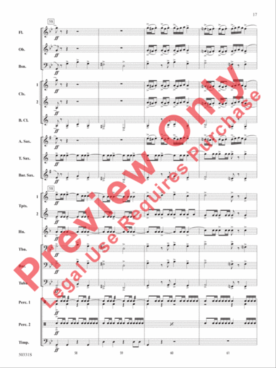 March to Nowhere Concert Band scores gallery preview page 18