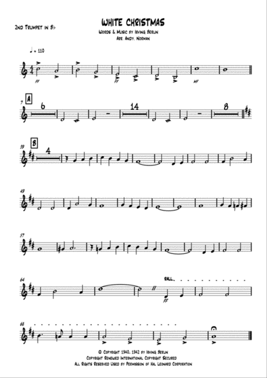 White Christmas White Christmas Brass Ensemble scores gallery preview page 2
