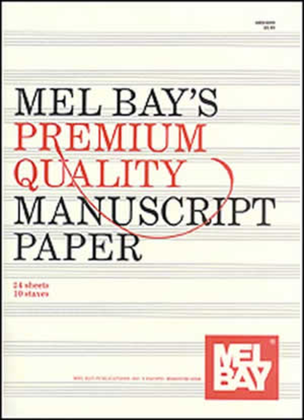 Book cover for Premium Quality Manuscript Paper Ten-Stave Quire (24)