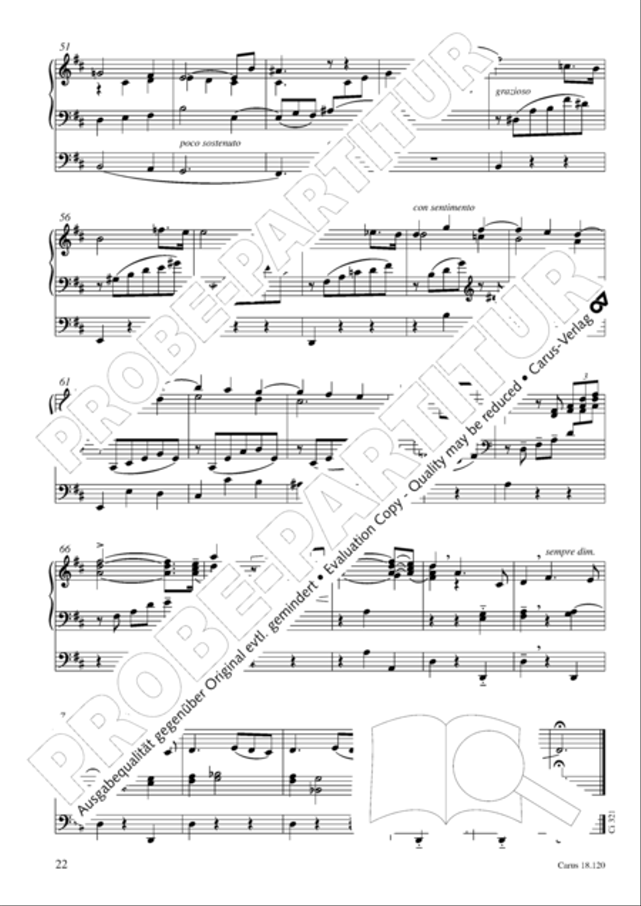 Sonata in D minor about the chorale O Haupt voll Blut und Wunden Organ scores gallery preview page 23